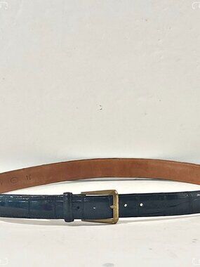 Trafalgar Mens Genuine American  Alligator Belt Black Louisiana Hunt 1988 USA 34